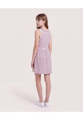 Vestido Rayas De Verano Para Niña Infantil Niña Vino Ostu
