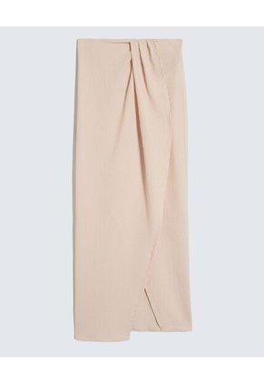 Falda Para Mujer Medio Color Arena Marca Ostu #40140157