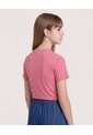 Camiseta Cropped Rayas Marineras Para Niña  Infantil Niña Rosa Ostu de Ostu