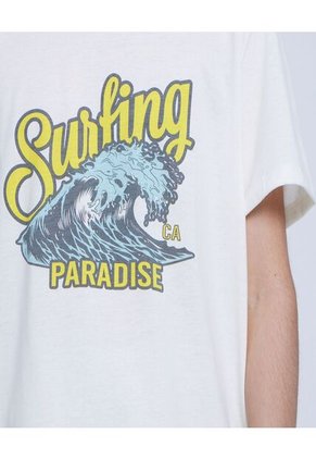 Camiseta Para Hombre Manga Corta Color Crema Marca Ostu #60091256