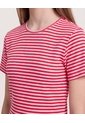 Camiseta Cropped Rayas Marineras Para Niña  Infantil Niña Rosa Ostu de Ostu