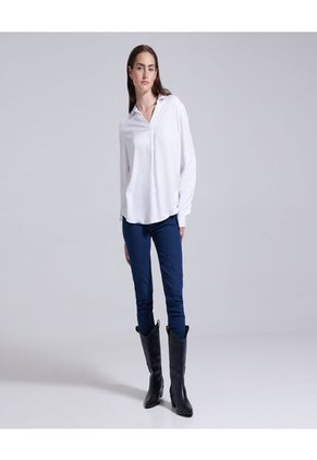 Blusa Para Mujer Manga 3/4 Color Blanco Marca Ostu #40120767