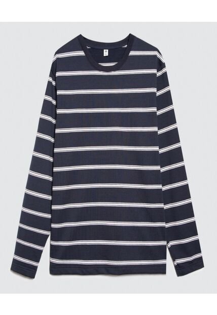 Camiseta Para Hombre Manga Larga Color Azul  Marca Ostu #60091234