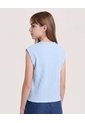 Camiseta Texturizada Manga Sisa Para Niña  Infantil Niña Azul Ostu de Ostu