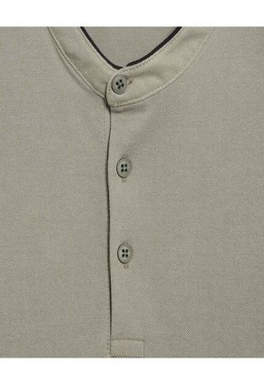 Polo Para Hombre Cuello Mao Sin Bolsillo Color Verde  Marca Ostu #60110719