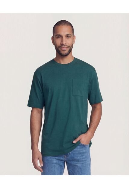 Camiseta  Para Hombre Manga Corta Cuello Redondo Color Verde Marca Ostu #60091838