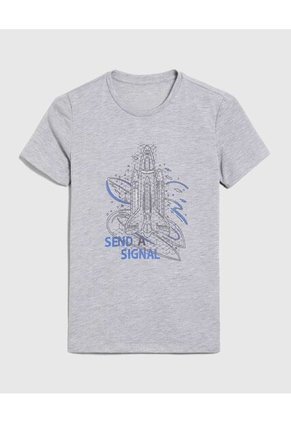 Pijama Infantil Niño M/C P/C Color Gris Marca Ostu #80040097