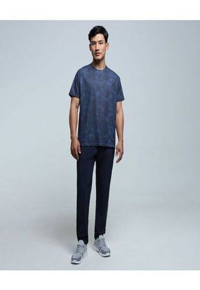 Camiseta Para Hombre Manga Corta Color Azul  Marca Ostu #60091308