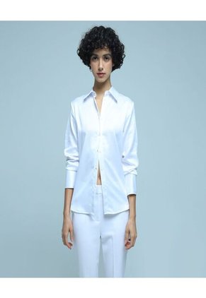 Camisa Para Mujer Manga Larga Color Blanco Marca Ostu #40010177