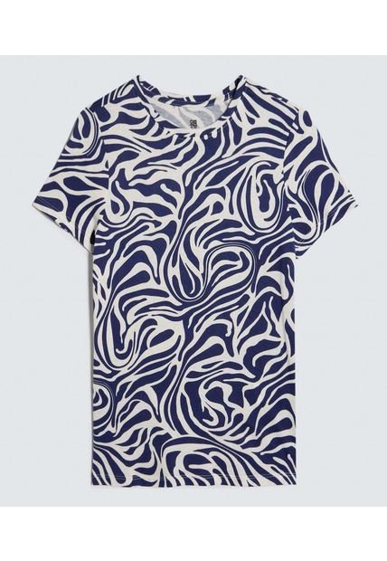 Camiseta Para Mujer Manga Corta Cuello Redondo Color Azul Rey Marca Ostu #40092231