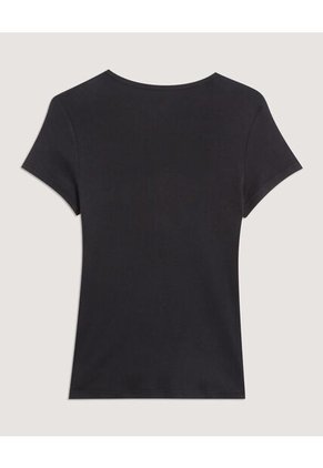 Camiseta Para Mujer Manga Corta Cuello Redondo Color Negro Marca Ostu #40092628