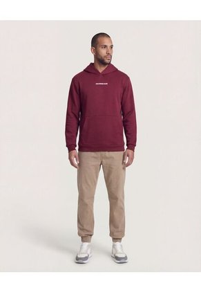 Buzo Para Hombre Hoodie Color Vino Marca Ostu #60060627