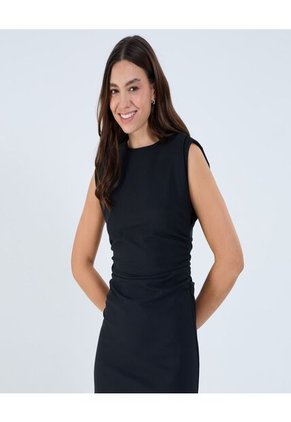 Vestido Para Mujer M/Sisa Medio Color Negro Marca Ostu #40170312