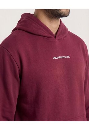 Buzo Para Hombre Hoodie Color Vino Marca Ostu #60060627