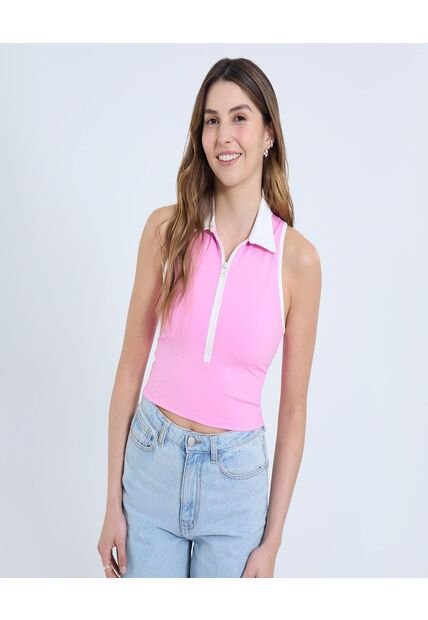 Polo Para Mujer Manga Sisa Color Rosado Marca Ostu #40110169
