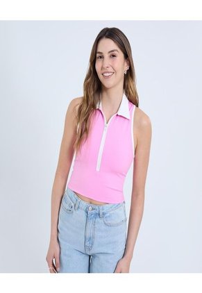 Polo Para Mujer Manga Sisa Color Rosado Marca Ostu #40110169