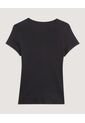 Camiseta Para Mujer Manga Corta Cuello Redondo Color Negro Marca Ostu #40092628 de Ostu