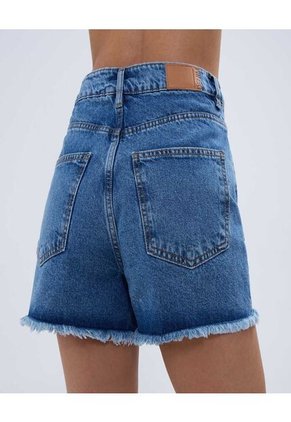 Short Para Mujer  Color Azul Medio Marca Ostu #40190301