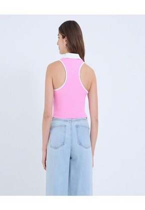 Polo Para Mujer Manga Sisa Color Rosado Marca Ostu #40110169