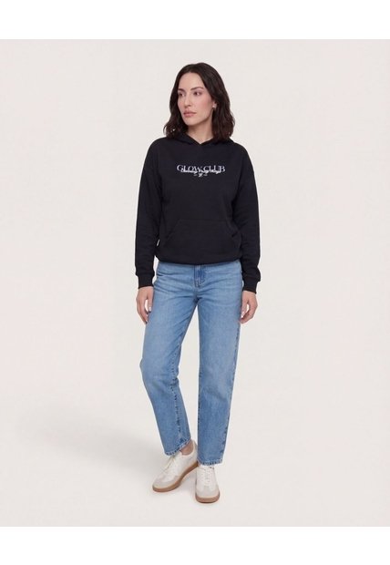 Buzo  Para Mujer Hoodie Color Negro Marca Ostu #40068217