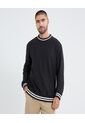 Buzo Para Hombre Cuello Redondo Color Negro Marca Ostu #60060510 de Ostu