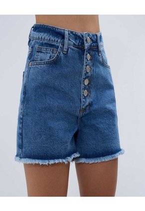 Short Para Mujer  Color Azul Medio Marca Ostu #40190301