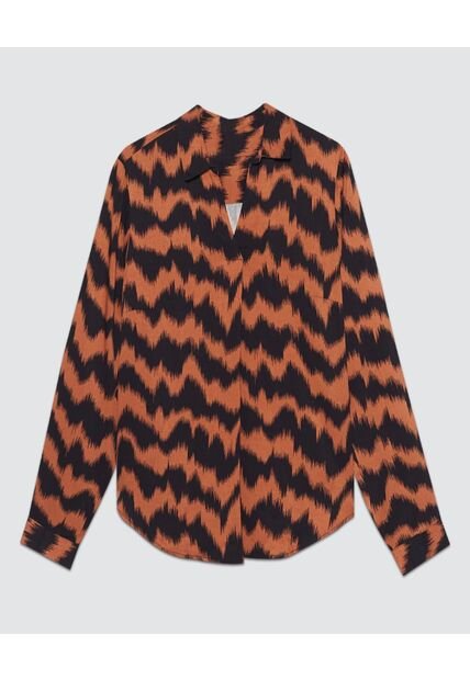 Blusa Para Mujer Manga 3/4 Color Terracota Marca Ostu #40120768