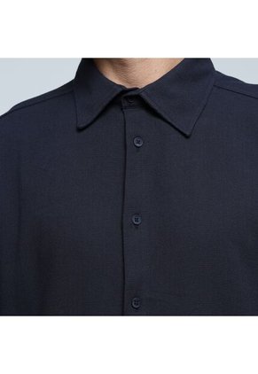 Camisa Para Hombre Manga Larga Sin Bolsillo Color Azul  Marca Ostu #60010702