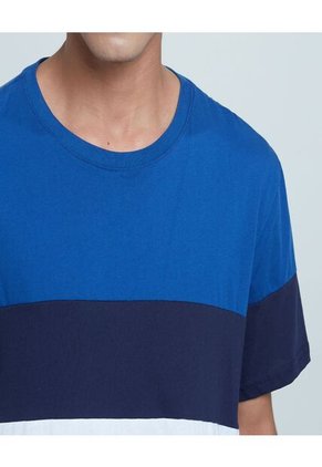 Camiseta Para Hombre Manga Corta Color Azul Marca Ostu #60091102