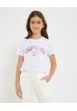 Camiseta Infantil Niña Manga Corta Cuello Redondo Color Blanco Marca Ostu #90090297 de Ostu