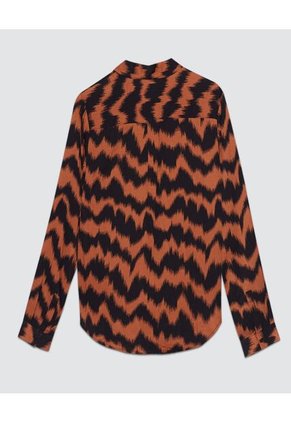 Blusa Para Mujer Manga 3/4 Color Terracota Marca Ostu #40120768