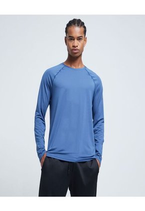 Camiseta Para Hombre Manga Larga Color Azul  Marca Ostu #60091295