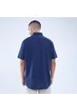 Camisa Para Hombre Manga Corta Sin Bolsillo Color Azul  Marca Ostu #60010761 de Ostu