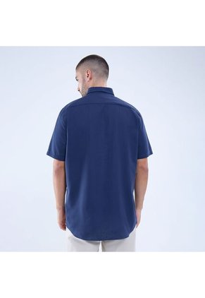 Camisa Para Hombre Manga Corta Sin Bolsillo Color Azul  Marca Ostu #60010761