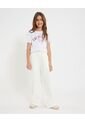 Camiseta Infantil Niña Manga Corta Cuello Redondo Color Blanco Marca Ostu #90090297 de Ostu
