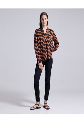 Blusa Para Mujer Manga 3/4 Color Terracota Marca Ostu #40120768