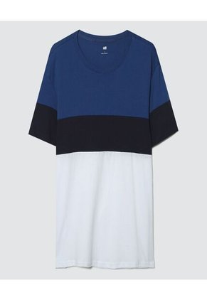 Camiseta Para Hombre Manga Corta Color Azul Marca Ostu #60091102