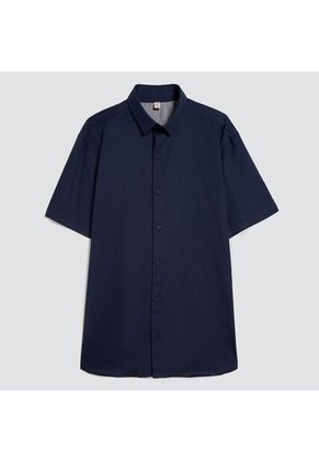 Camisa Para Hombre Manga Corta Sin Bolsillo Color Azul  Marca Ostu #60010761