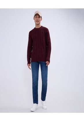 Jean Para Hombre Slim Color Azul Medio Marca Ostu #60160348