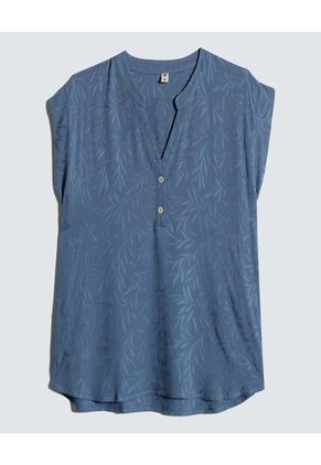 Blusa Para Mujer Manga Sisa Color Azul Marca Ostu #40121077