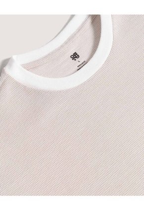 Camiseta  Para Hombre Manga Corta Cuello Redondo Color Crema Marca Ostu #60091957