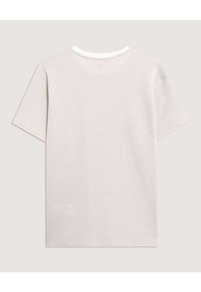 Camiseta  Para Hombre Manga Corta Cuello Redondo Color Crema Marca Ostu #60091957