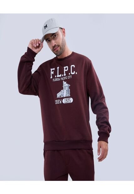 Buzo Para Hombre Cuello Redondo Color Vino Marca Ostu #60060432