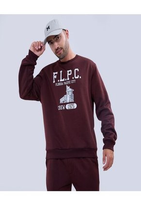 Buzo Para Hombre Cuello Redondo Color Vino Marca Ostu #60060432