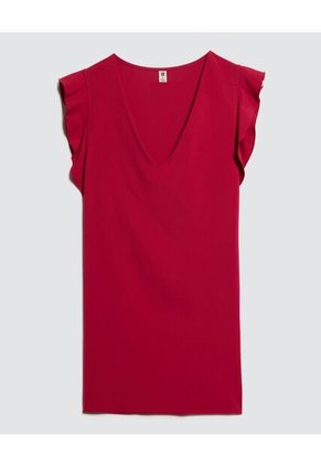 Blusa Para Mujer Manga Corta Color Rojo Marca Ostu #40121037