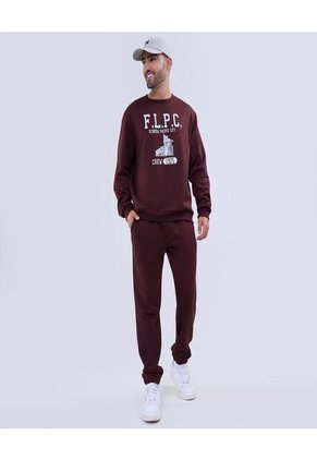 Buzo Para Hombre Cuello Redondo Color Vino Marca Ostu #60060432