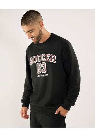 Buzo Para Hombre Cuello Redondo Color Negro Marca Ostu #60060557 Ostu