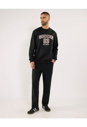 Buzo Para Hombre Cuello Redondo Color Negro Marca Ostu #60060557