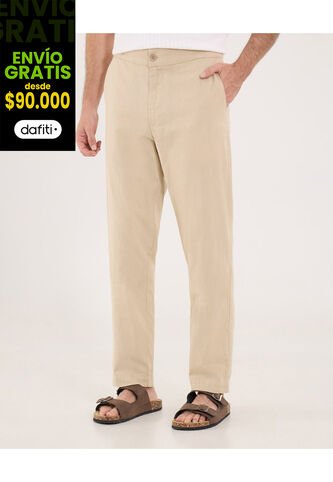 Pantalón Para Hombre Moda Color Beige Marca Ostu #60070503 Ostu