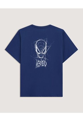 Camiseta  Para Hombre Manga Corta Cuello Redondo Color Azul Marca Ostu #60091916